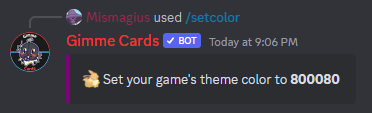/setcolor (hex code)