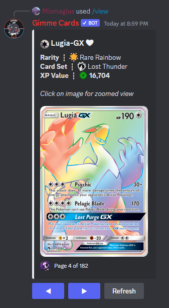 /view (card #)